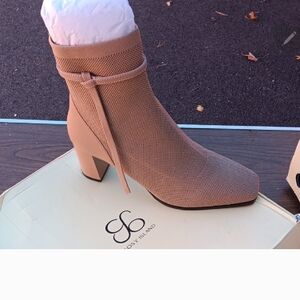 Cosy Island Women's Chic Brown Heeled Boots